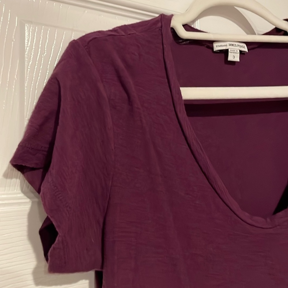 Eggplant James Peres Scoop-neck Tee